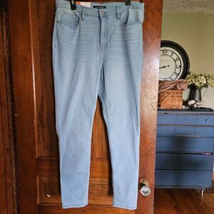 Calvin Klein Womens NWT Light Blue Marina Skinny Jeans Size 16 Stretch Denim NEW